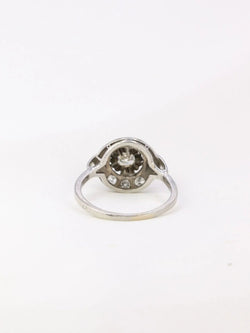 Bague Art - Déco en platine et diamants - Castafiore