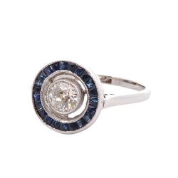 Bague Art déco en platine et diamants - Castafiore