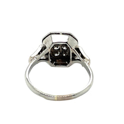 Bague ART DÉCO en platine et diamants - Castafiore