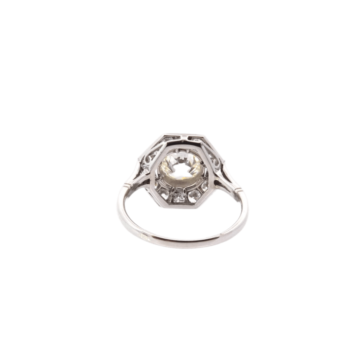Bague Art Déco en platine et diamants - Castafiore