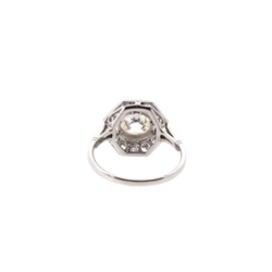 Bague Art Déco en platine et diamants - Castafiore