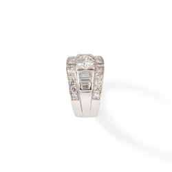 Bague Art déco en platine et diamants - Castafiore