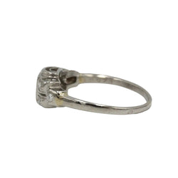 Bague Art Déco en platine et diamants - Castafiore