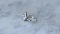 Bague Art Déco Octogonale Diamants - Castafiore