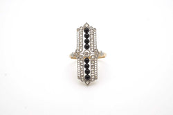 Bague Art déco onyx et diamants - Castafiore