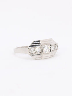 Bague Art déco platine diamants - Castafiore