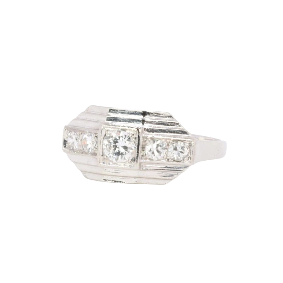 Bague Art déco platine diamants - Castafiore