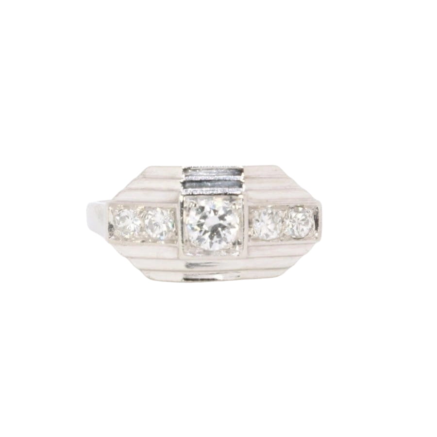 Bague Art déco platine diamants - Castafiore