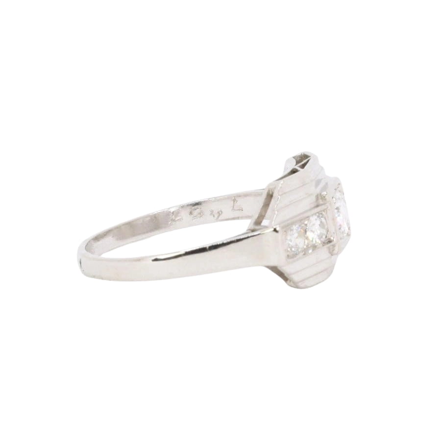 Bague Art déco platine diamants - Castafiore