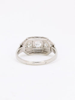 Bague Art déco platine diamants - Castafiore