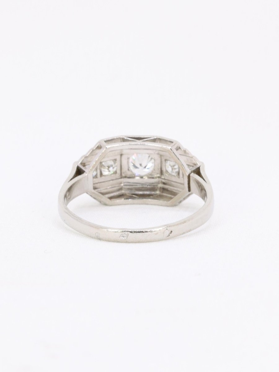 Bague Art déco platine diamants - Castafiore