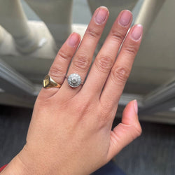 Bague Art déco platine et diamants - Castafiore