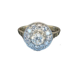 Bague Art déco platine et diamants - Castafiore