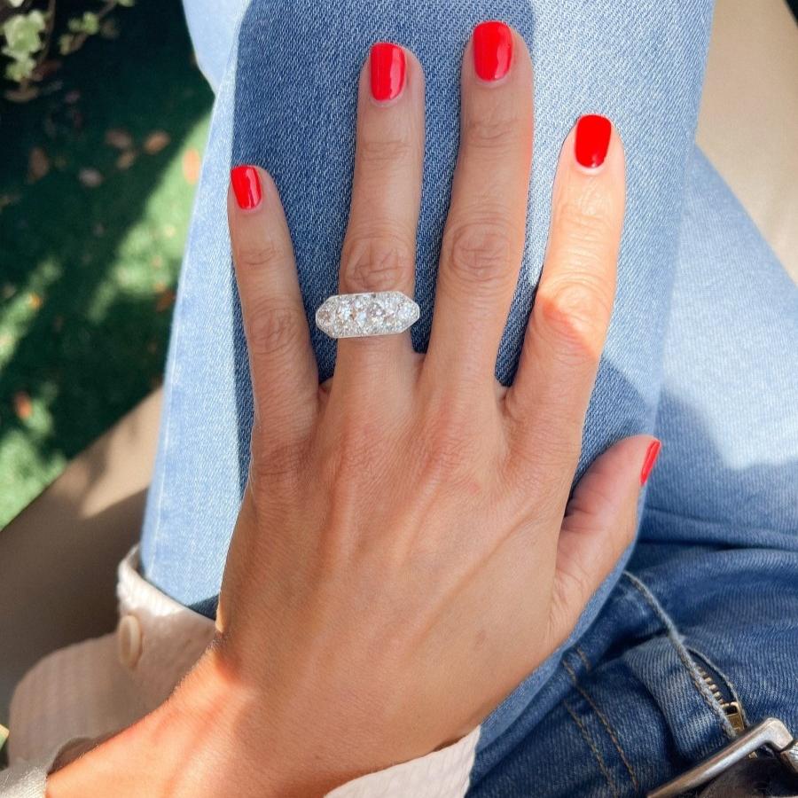 Bague Art Déco rectangulaire - Castafiore