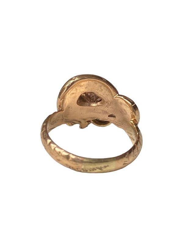 Bague Art Nouveau, en or rose et diamant - Castafiore