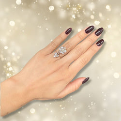 Bague Art Nouveau Fleur de diamants - Castafiore