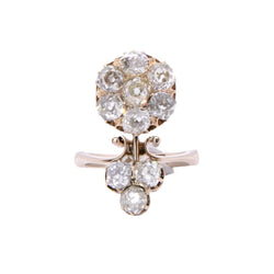 Bague Art Nouveau Fleur de diamants - Castafiore