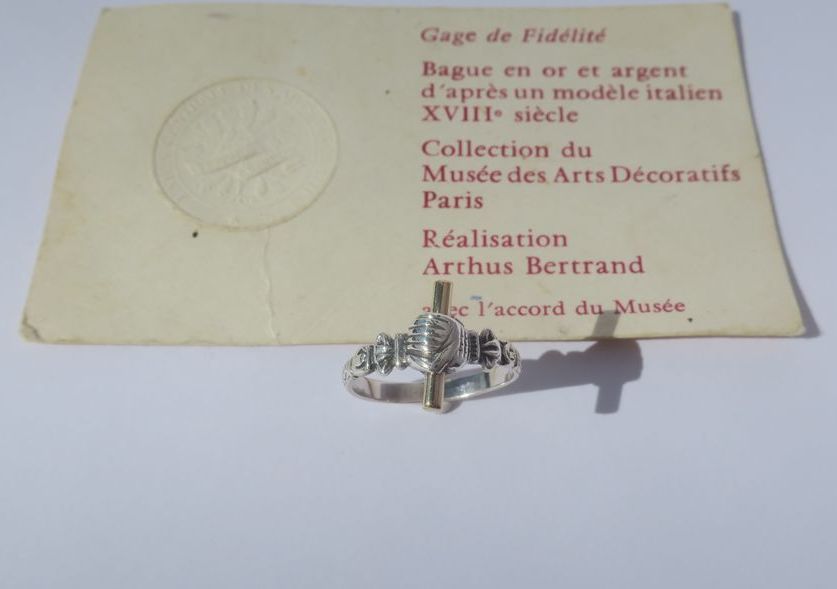 Bague ARTHUS BERTRAND Gage de Fidélité en or jaune et argent - Castafiore