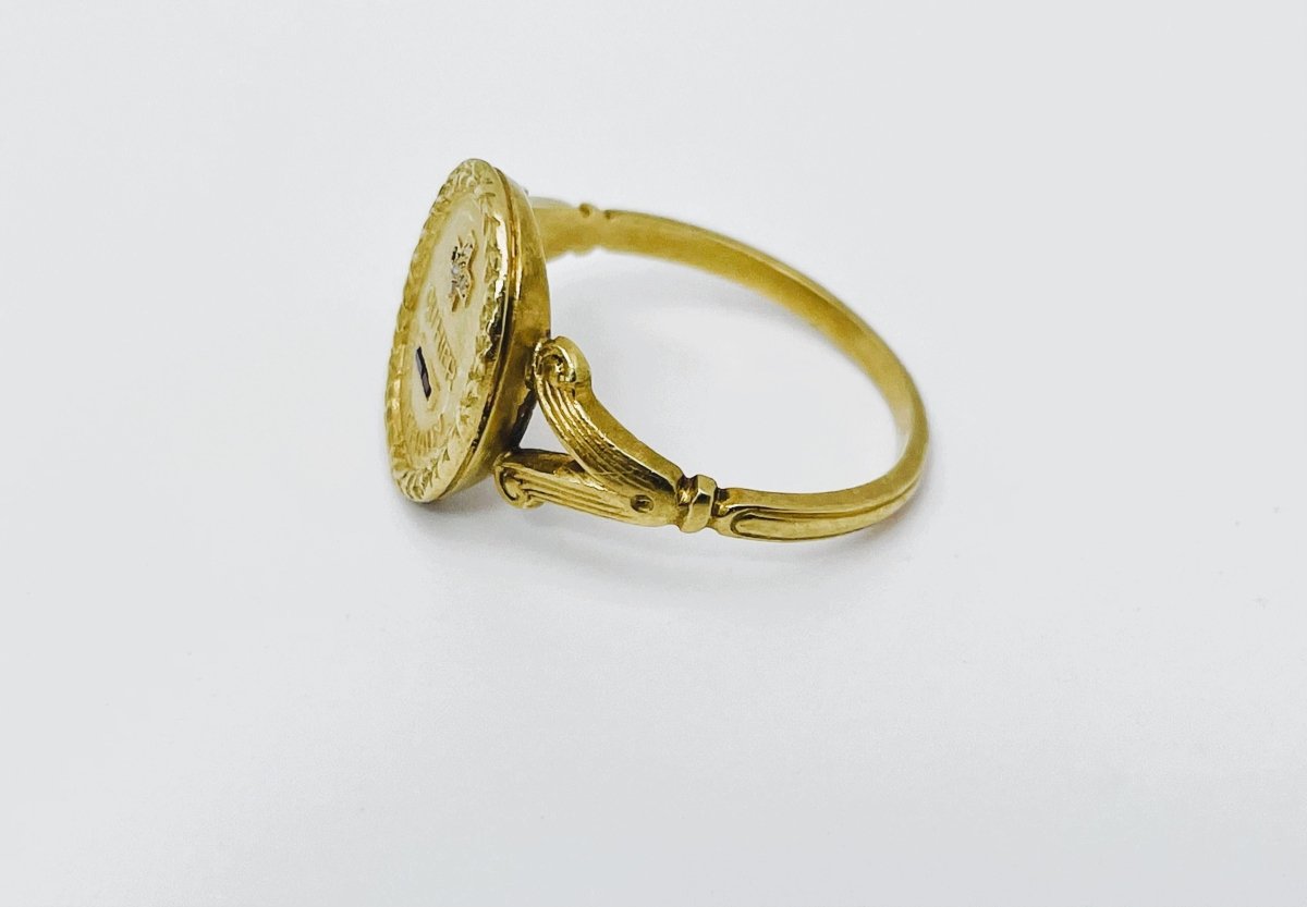 Bague AUGIS diamant rubis en or jaune - Castafiore