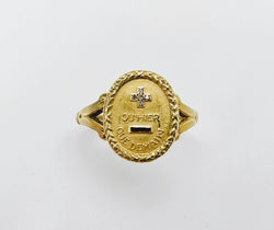 Bague AUGIS diamant rubis en or jaune - Castafiore