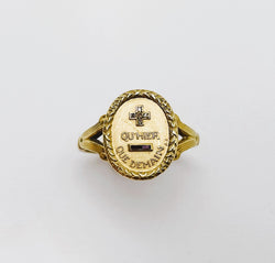 Bague AUGIS diamant rubis en or jaune - Castafiore