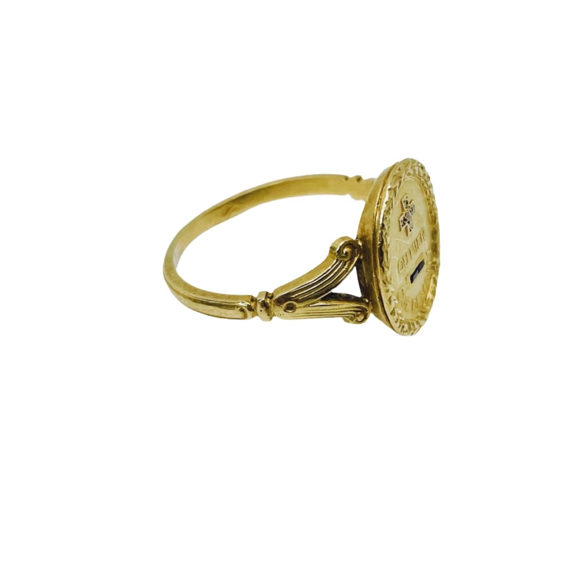 Bague AUGIS en or jaune, rubis et diamant - Castafiore