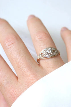 Bague Bandeau Art Déco Diamants - Castafiore