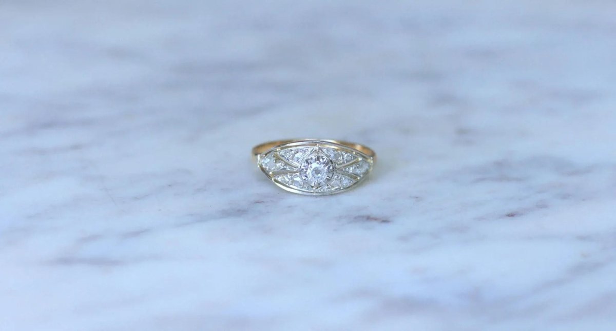 Bague Bandeau Art Déco Diamants - Castafiore