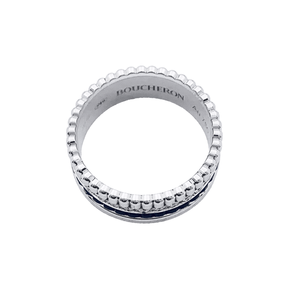 Bague Bandeau BOUCHERON "Quatre Black Édition" en or blanc et diamants - Castafiore