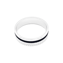 Bague Bandeau BOUCHERON "Quatre Black Édition Small" en or blanc - Castafiore