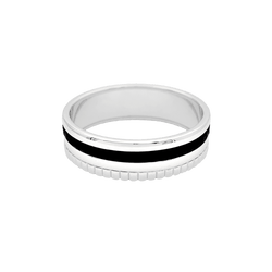 Bague Bandeau BOUCHERON "Quatre Black Édition Small" en or blanc - Castafiore