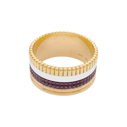 Bague Bandeau BOUCHERON "Quatre Classique Large" en or jaune, or blanc et or rose - Castafiore