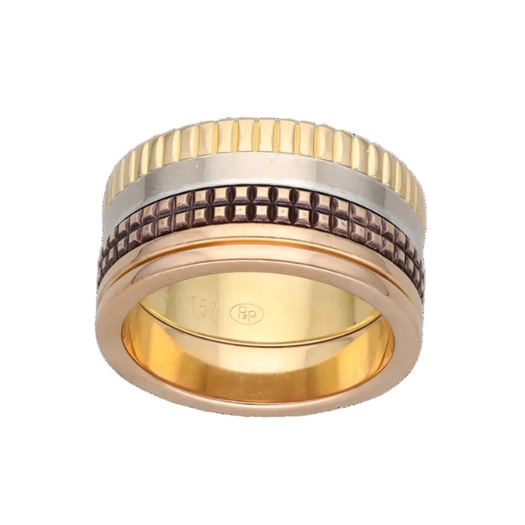 Bague Bandeau BOUCHERON "Quatre" en or or blanc, or jaune, or rose et pvd - Castafiore
