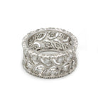 Bague Bandeau BUCCELLATI "Eternelle Ramage" en or blanc et diamants - Castafiore