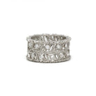 Bague Bandeau BUCCELLATI "Eternelle Ramage" en or blanc et diamants - Castafiore