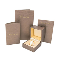 Bague Bandeau BULGARI "B.Zéero1" en or rose et céramique - Castafiore