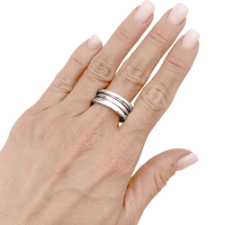 Bague Bandeau BULGARI "B.Zéro 1" en or blanc - Castafiore