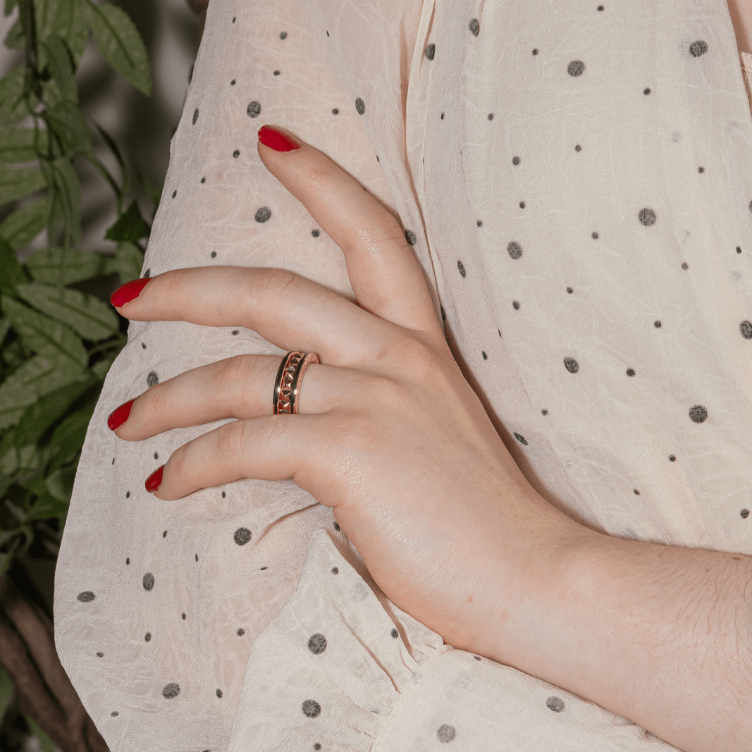 Bague Bandeau BULGARI "B.Zéro 1 Rock" en or rose - Castafiore