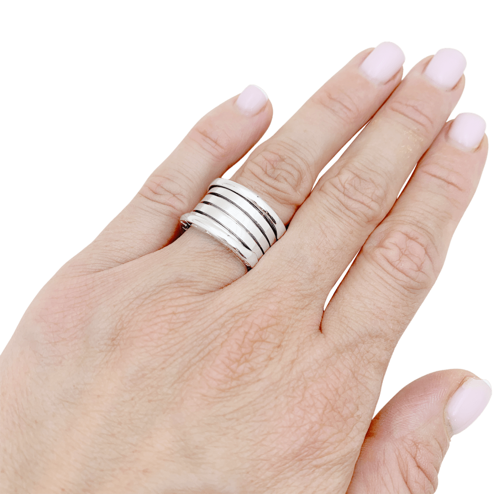 Bague Bandeau BULGARI "B.zero1" en or blanc - Castafiore