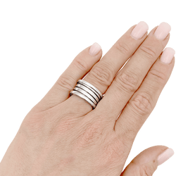 Bague Bandeau BULGARI "B.Zéro1" en or blanc - Castafiore