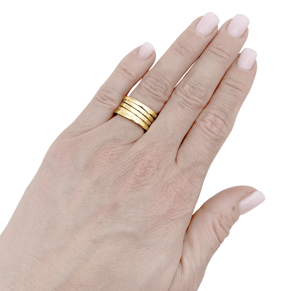 Bague Bandeau BULGARI "B.Zéro1" en or jaune - Castafiore