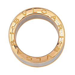 Bague Bandeau BULGARI "B.ZERO1" en or rose et acier - Castafiore