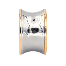 Bague Bandeau BULGARI "B.ZERO1" en or rose et acier - Castafiore