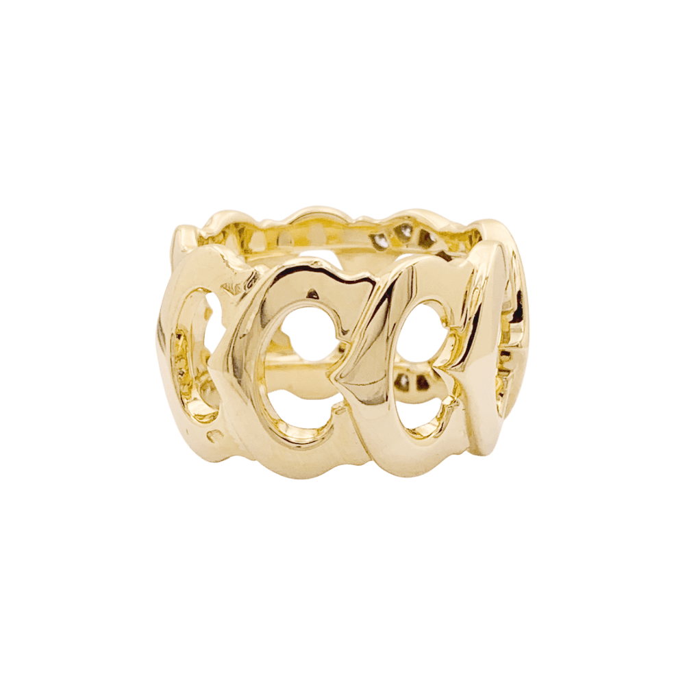 Bague Bandeau CARTIER "C de Cartier" en or jaune et diamants - Castafiore