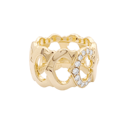 Bague Bandeau CARTIER "C de Cartier" en or jaune et diamants - Castafiore
