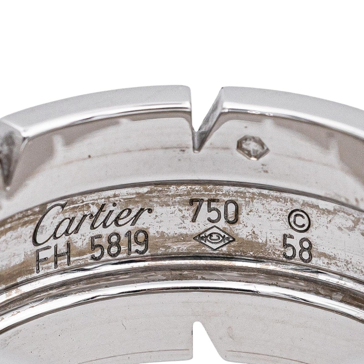 Bague Bandeau CARTIER en or blanc - Castafiore