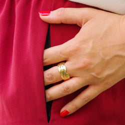 Bague Bandeau CARTIER en or jaune - Castafiore