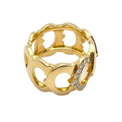 Bague Bandeau CARTIER en or jaune et diamants - Castafiore