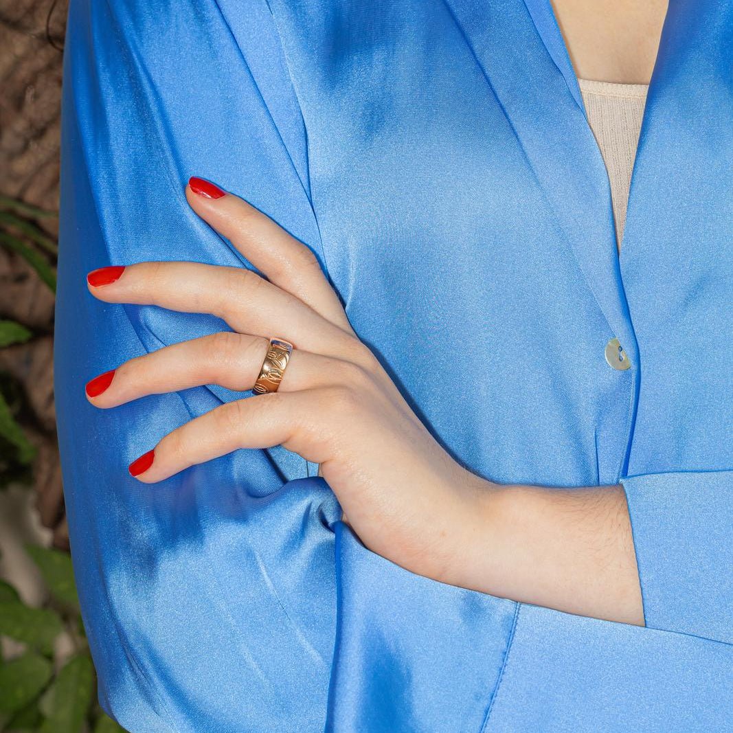 Bague Bandeau CARTIER "Happy Birthday" en or rose - Castafiore