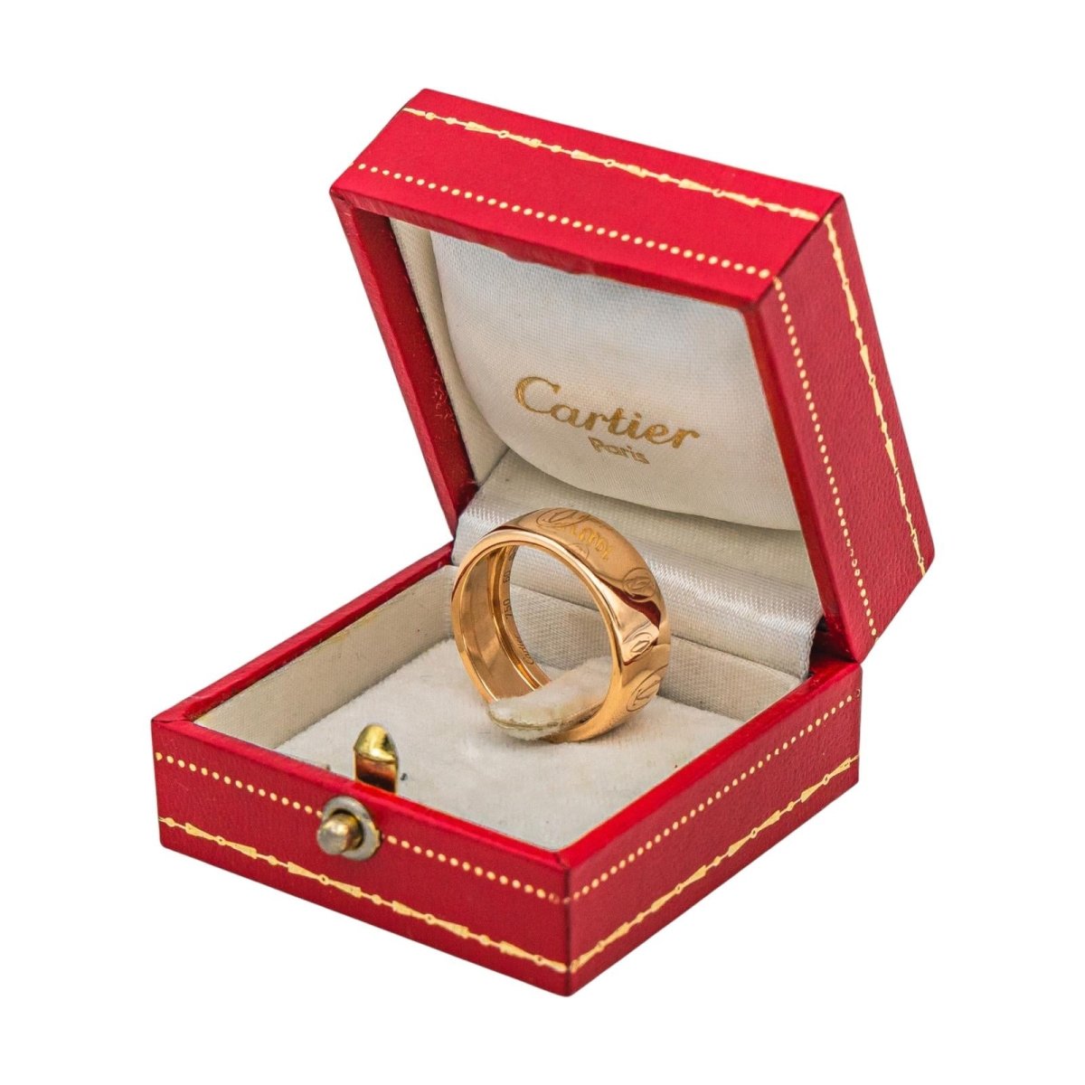 Bague Bandeau CARTIER "Happy Birthday" en or rose - Castafiore